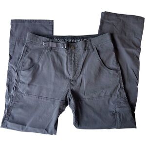Prana Hiking Pants Gray Utility Cargo Outdoor Gorpcore